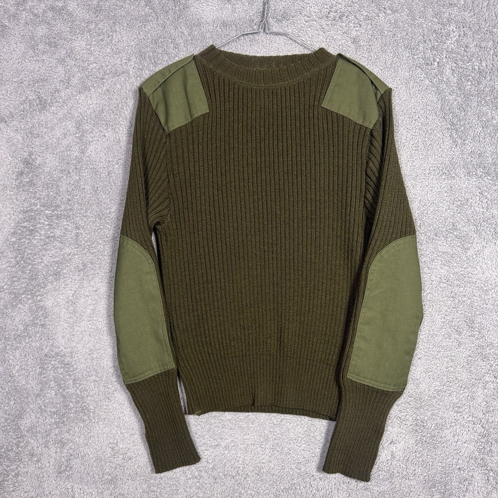 USMC Marine Green 100% Wool Knit Service Sweater Commando Woolly Pully Mens 38
